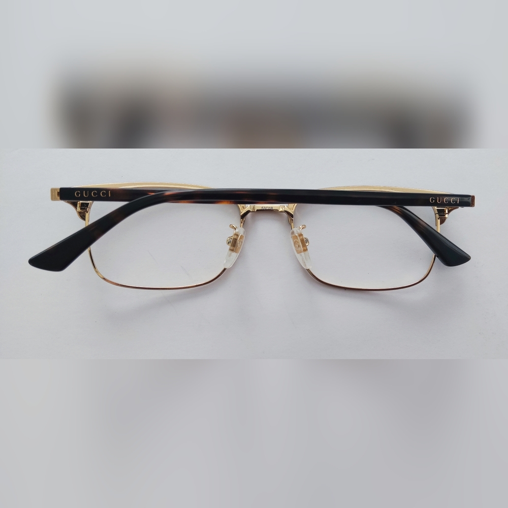 Gucci Black and Gold Frame Glasses 53-18-145 And Eyeglasses Hardshell. - Picture 11 of 11